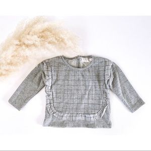 Zara Grid Flutter Sweatshirt